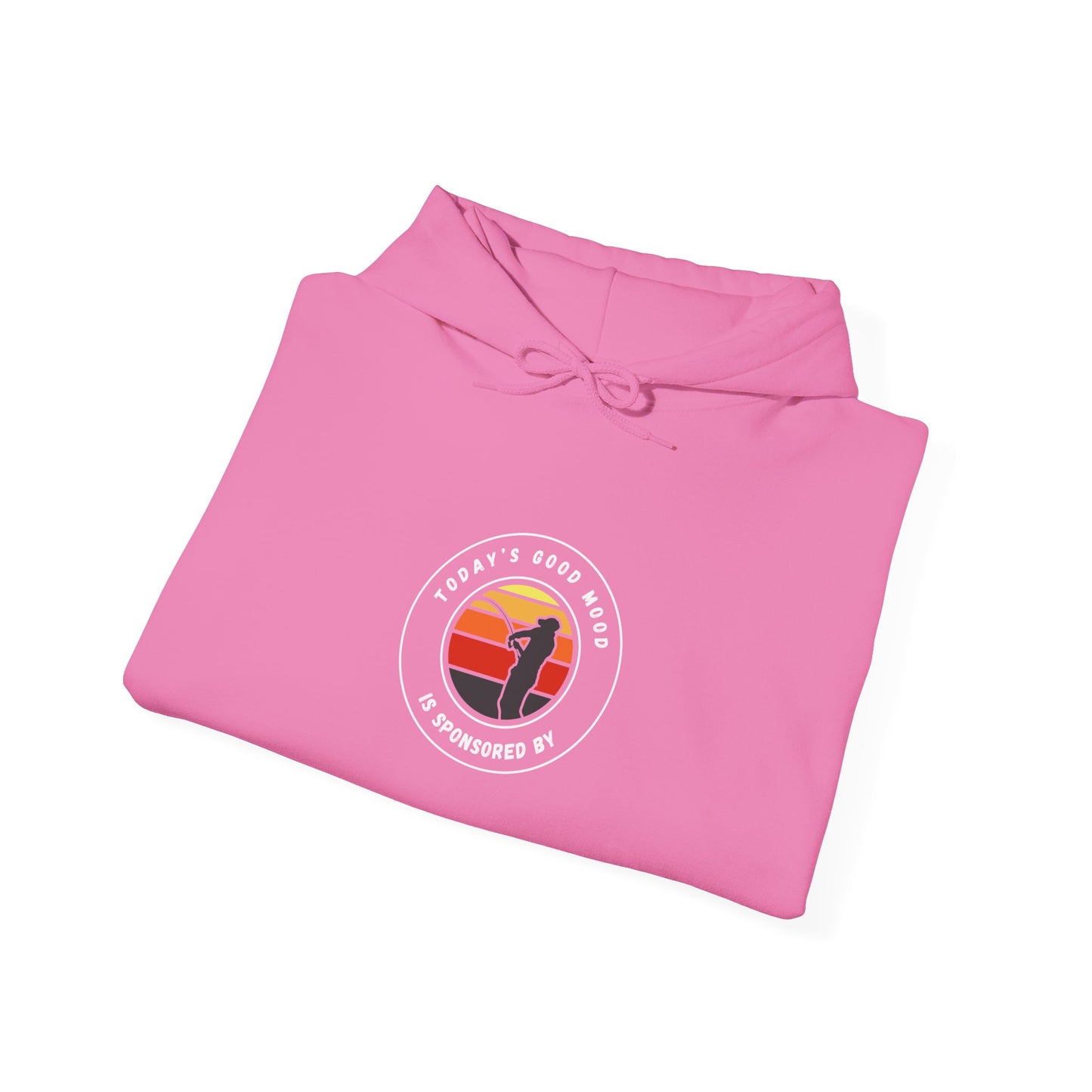"Today's Good Mood Is Sponsored By Fishing" Retro-Inspired Unisex Hoodie with Cool Graphic Design