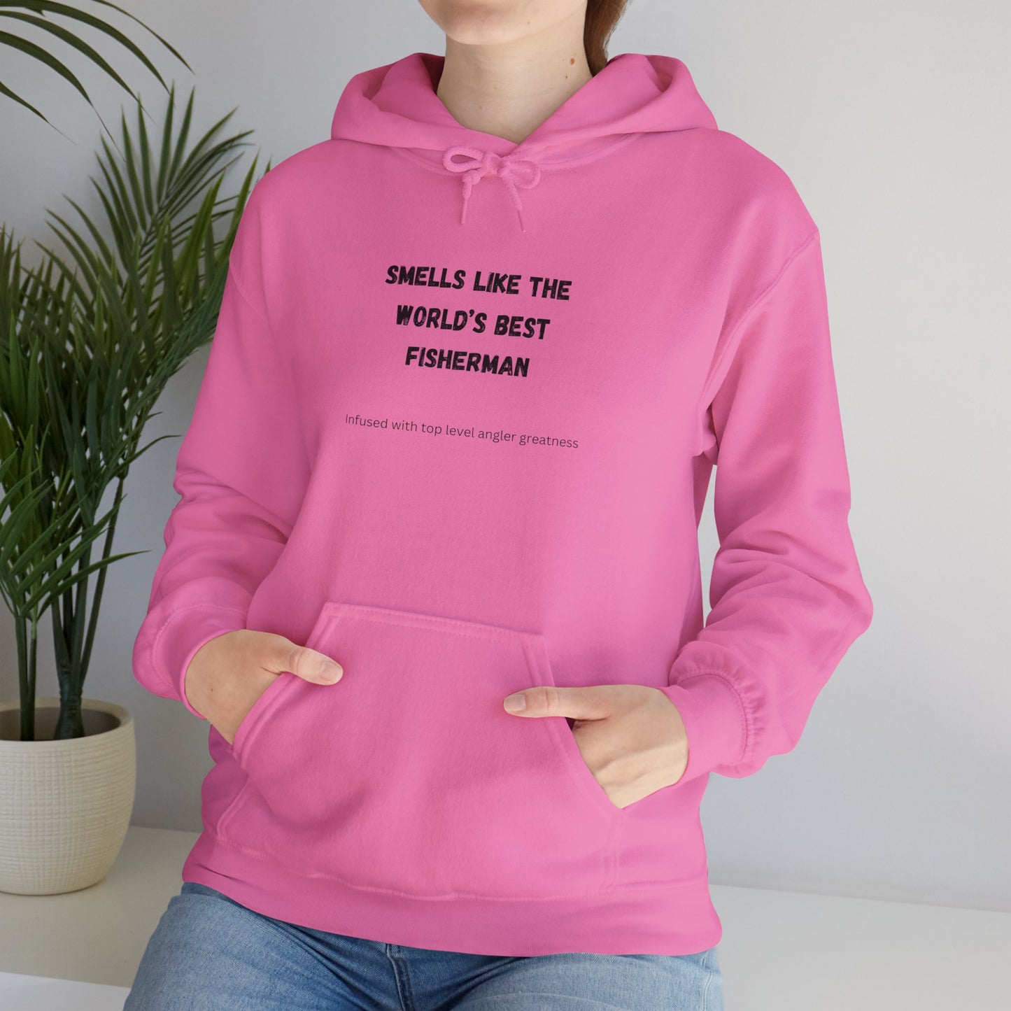 "Smells Like The World's Best Fisherman" Hoodie for Fishing Enthusiasts