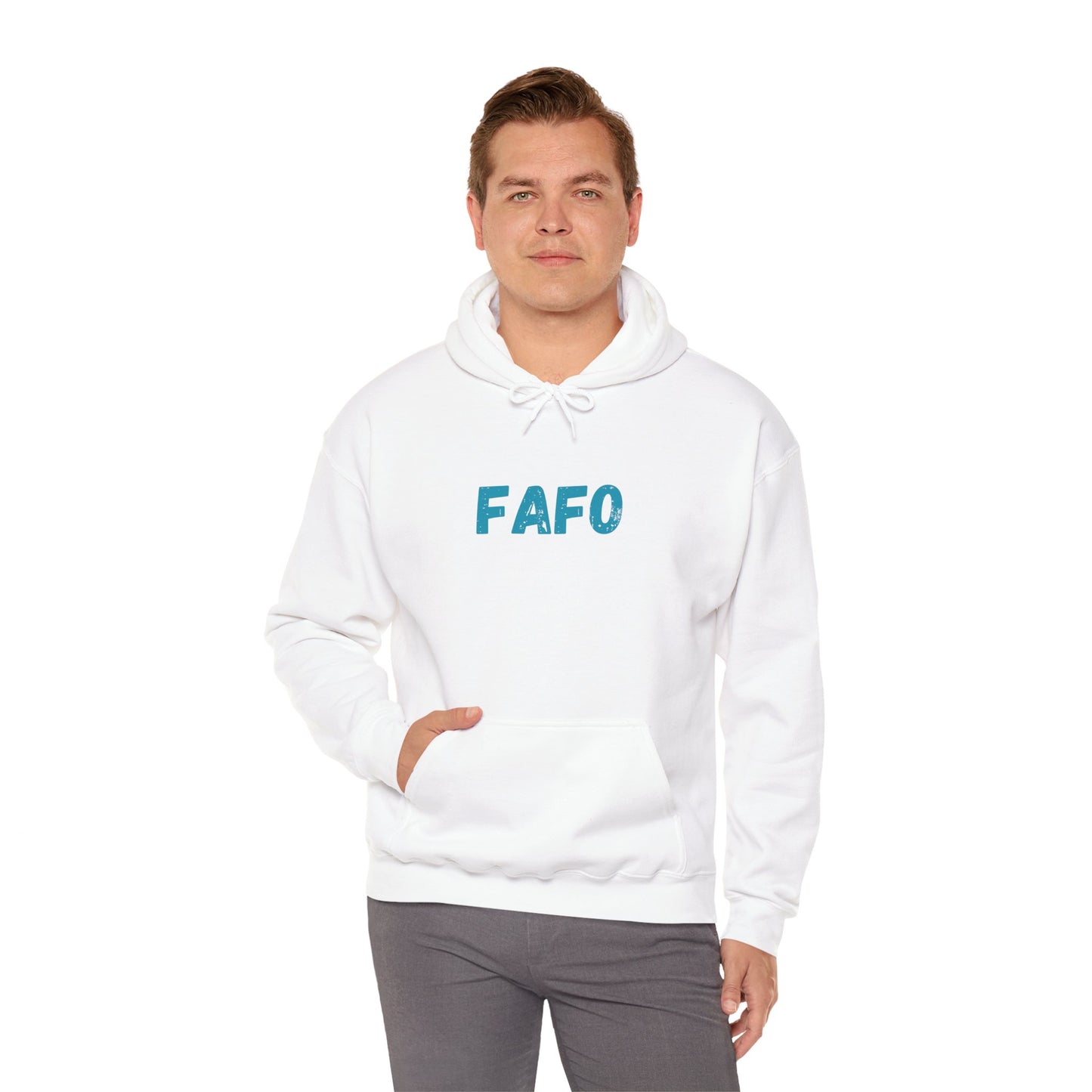 "FAFO - Fish Around and Find Out" Shark Unisex Heavy Blend™ Hooded Sweatshirt - Fun & Casual Streetwear