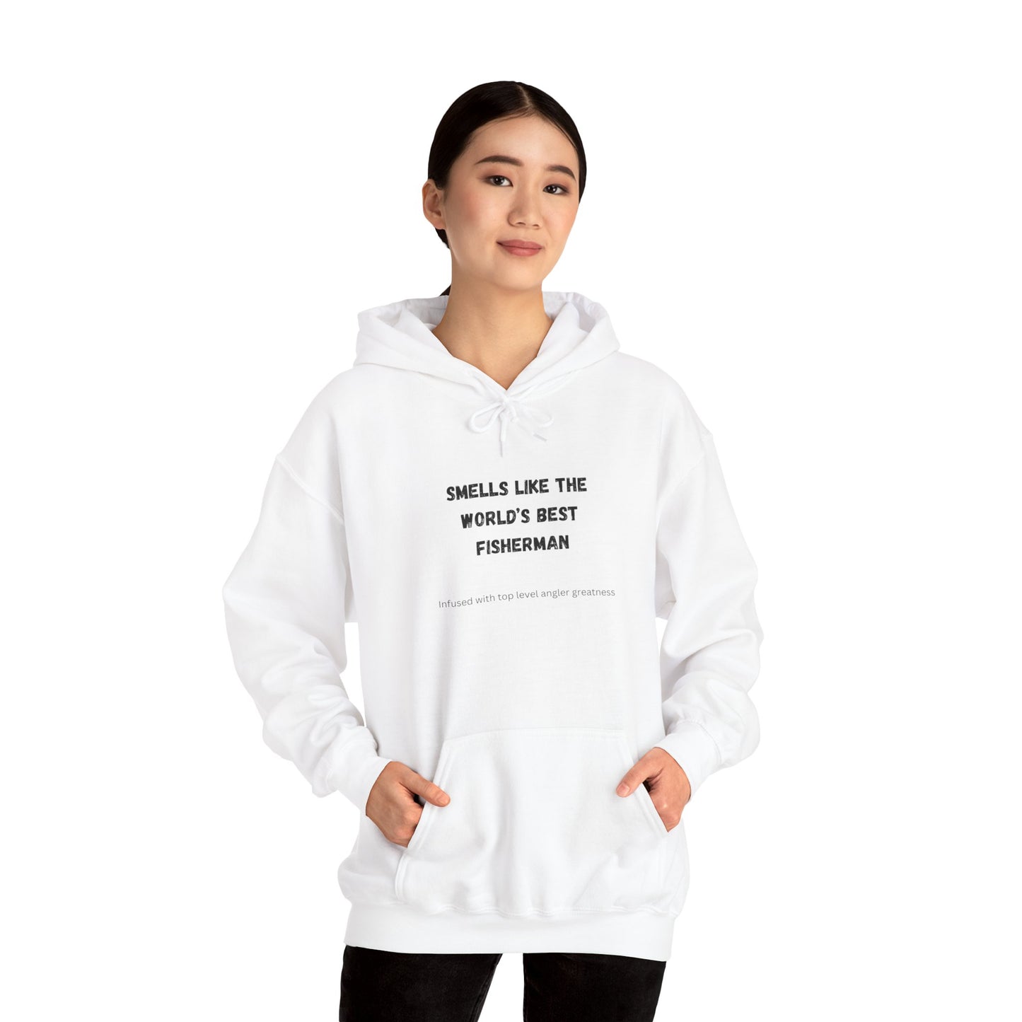 "Smells Like The World's Best Fisherman" Hoodie for Fishing Enthusiasts