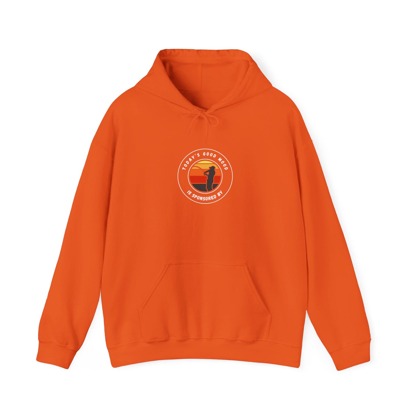 "Today's Good Mood Is Sponsored By Fishing" Retro-Inspired Unisex Hoodie with Cool Graphic Design
