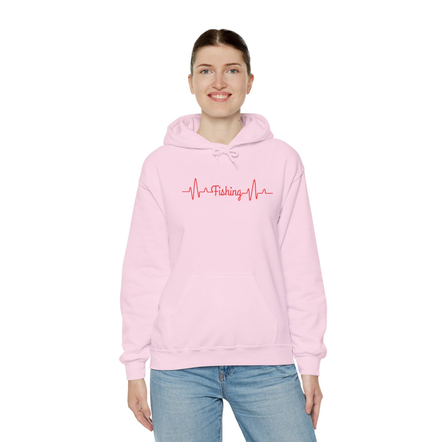 "Fishing Heartbeat" Unisex Hooded Sweatshirt