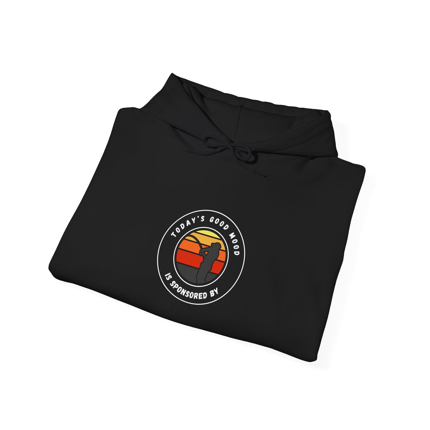 "Today's Good Mood Is Sponsored By Fishing" Retro-Inspired Unisex Hoodie with Cool Graphic Design
