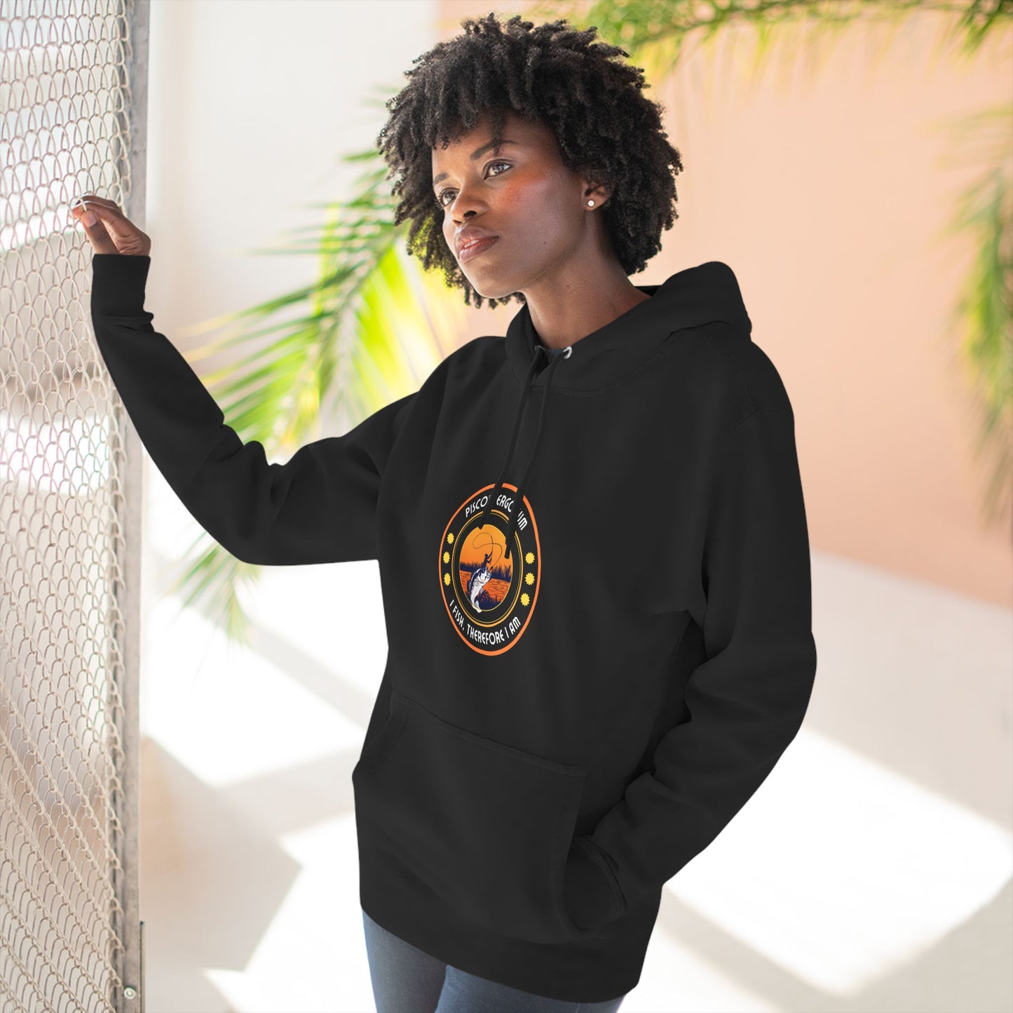 "I Fish, Therefore I Am" - Cozy Fleece for Outdoor Lovers