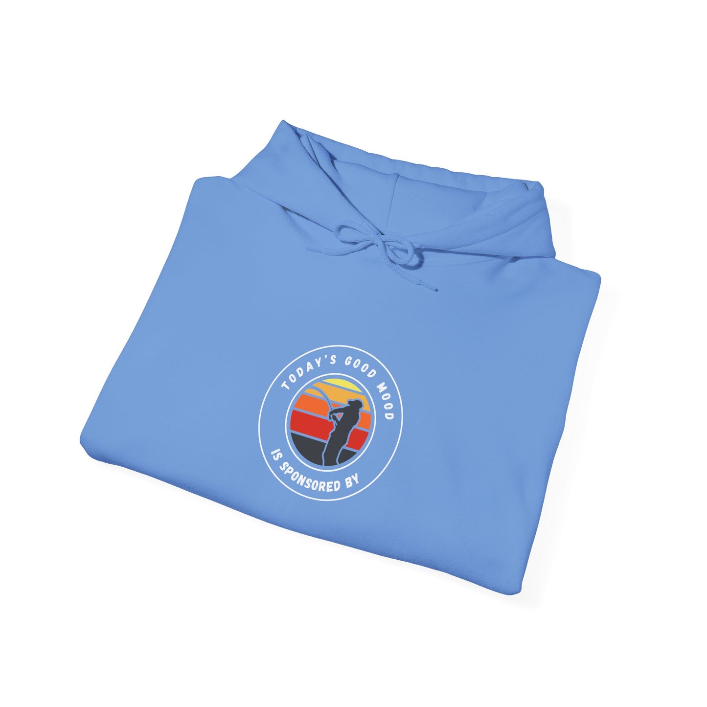 "Today's Good Mood Is Sponsored By Fishing" Retro-Inspired Unisex Hoodie with Cool Graphic Design