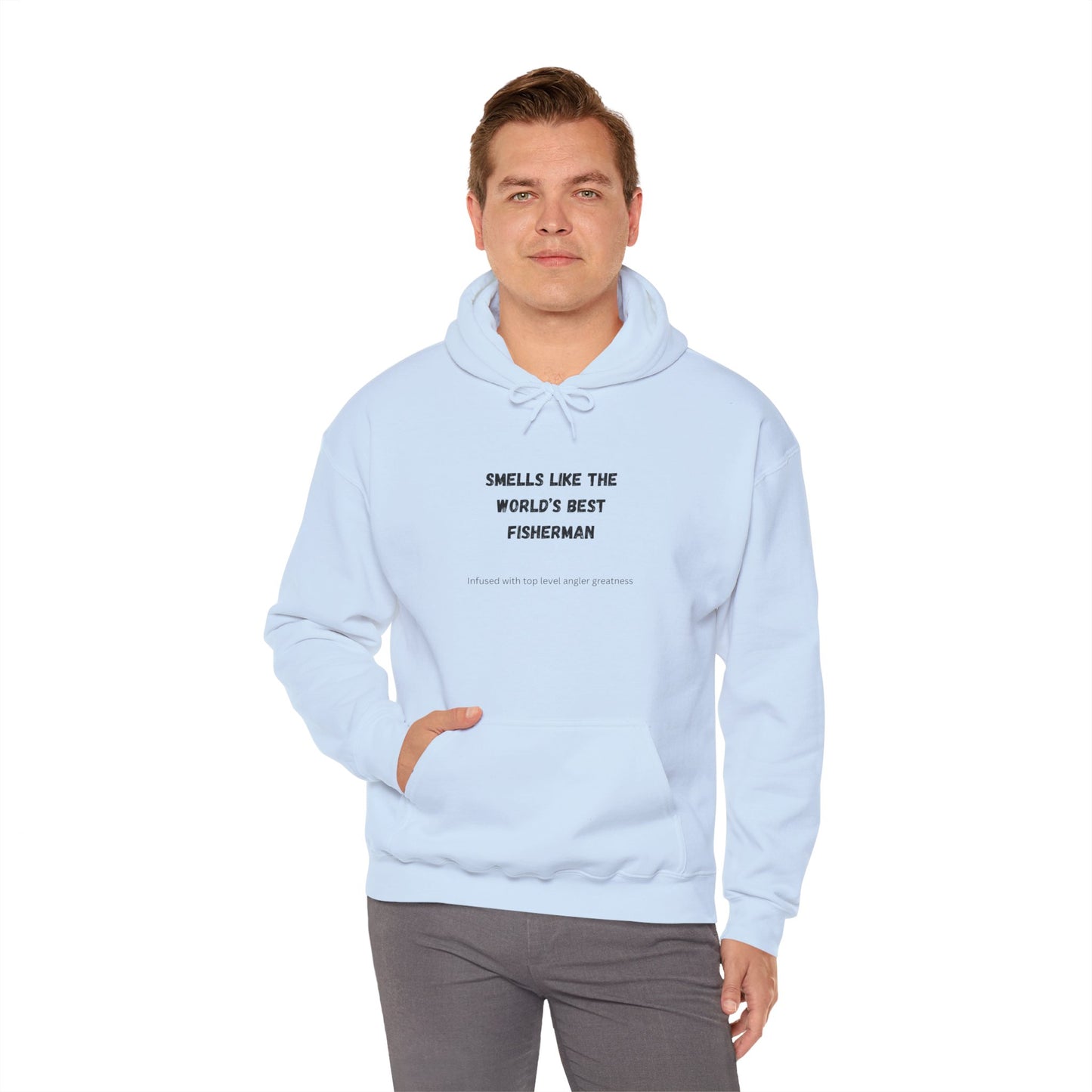 "Smells Like The World's Best Fisherman" Hoodie for Fishing Enthusiasts