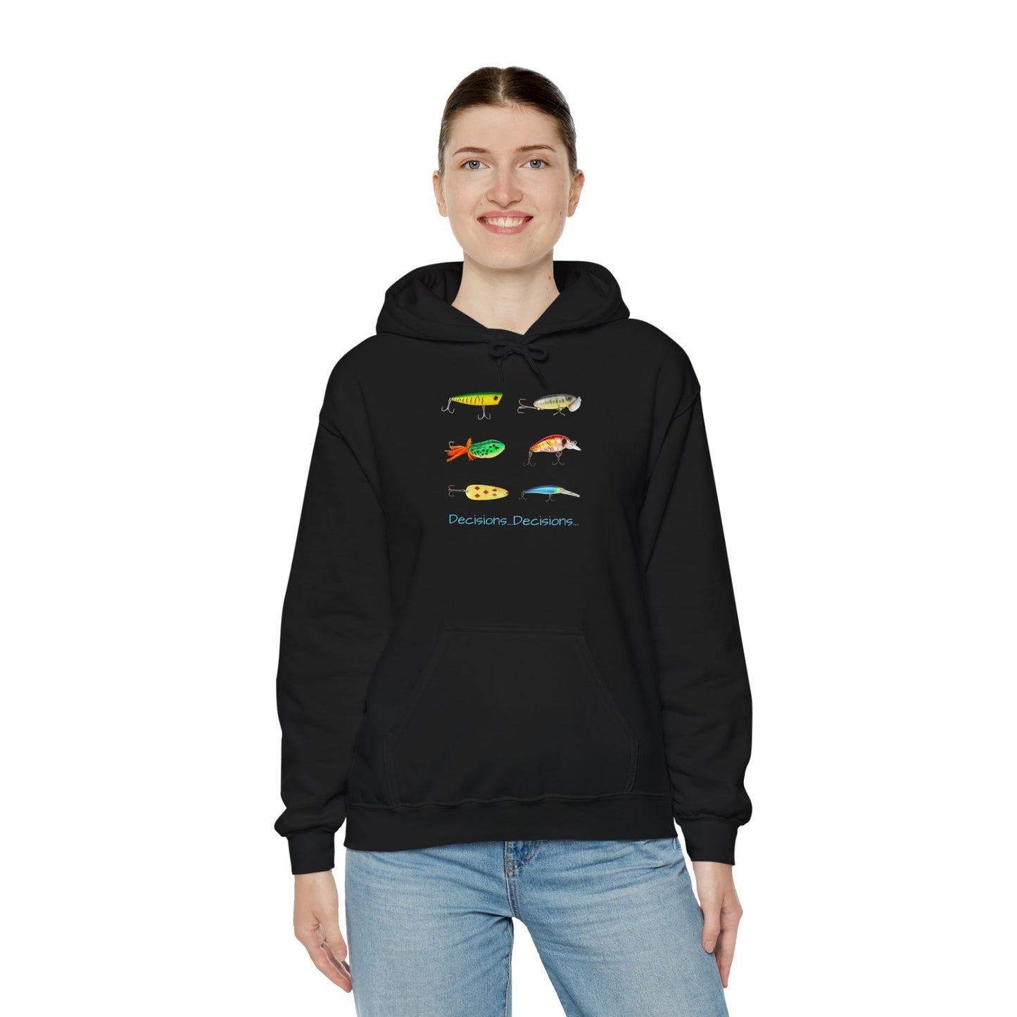 Fishing Enthusiast Hoodie - "Decisions...Decisions..."