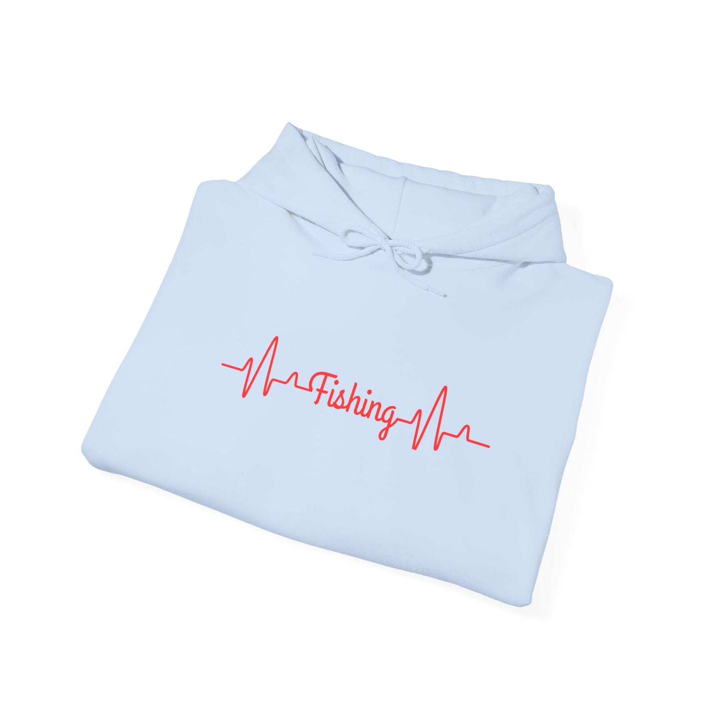 "Fishing Heartbeat" Unisex Hooded Sweatshirt