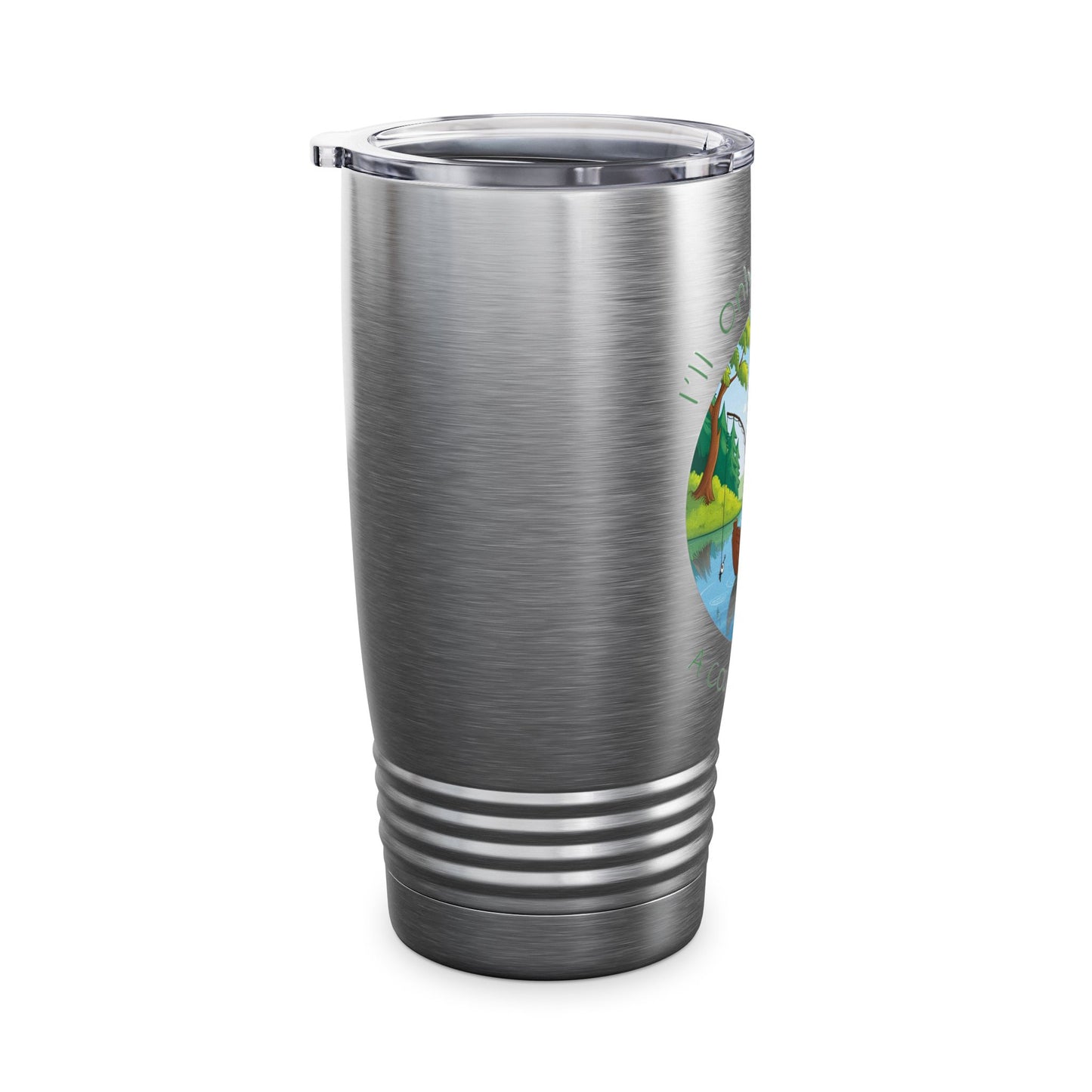 "I'll Only Be Gone A Couple Hours" Fishing Theme - 20oz Insulated Travel Mug for Outdoor Enthusiasts
