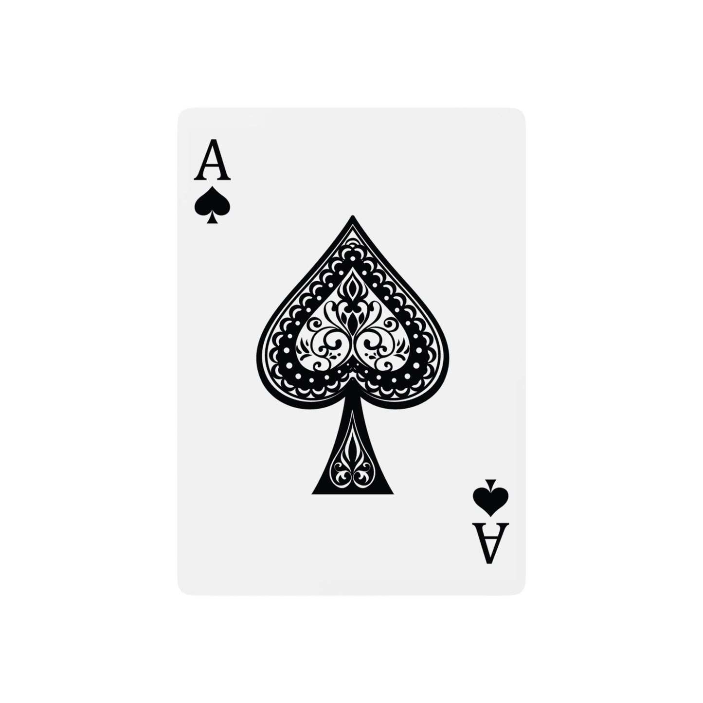 Custom Poker Playing Cards - "Fish Around & Find Out" Elegant Ace of Spades