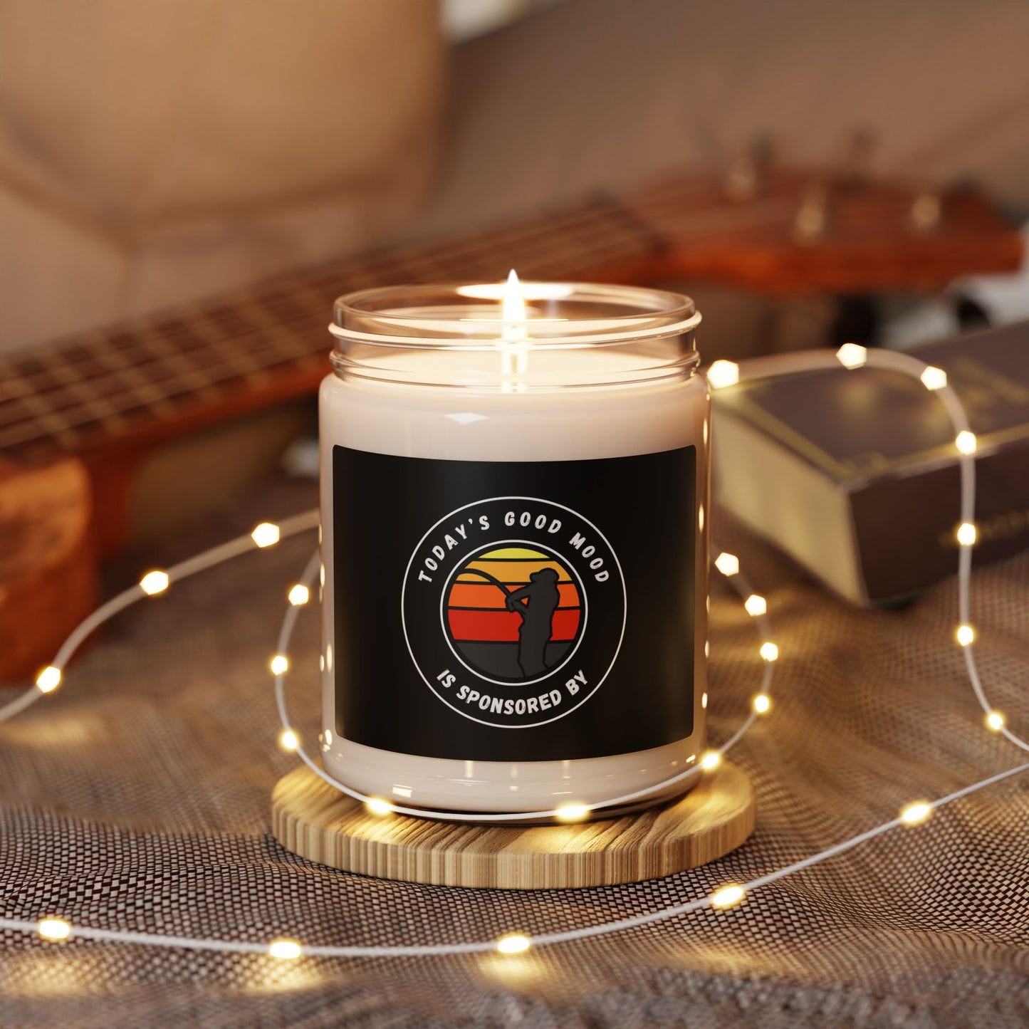 "Today's Good Mood Is Sponsored By Fishing" Scented Soy Candle, 9oz