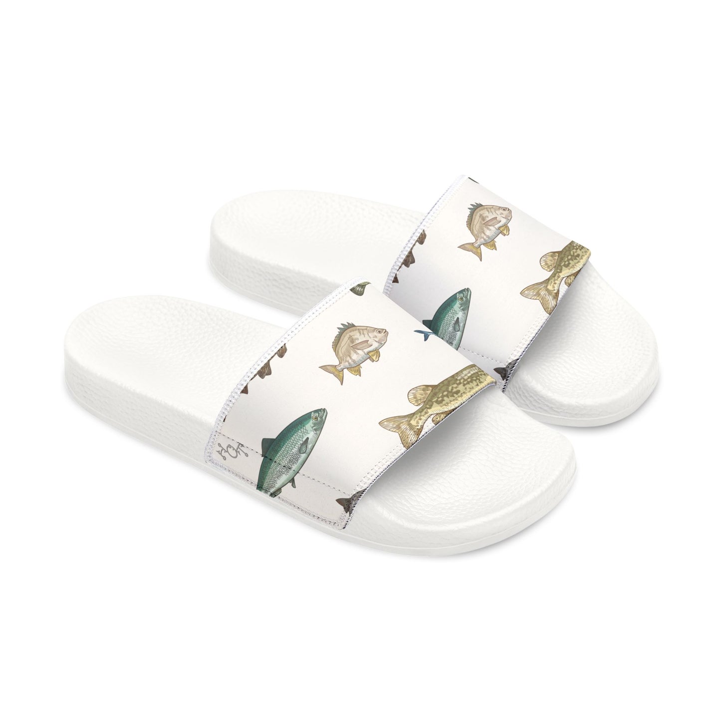 Men's Fish Print Removable-Strap Sandals - Casual Outdoor Footwear