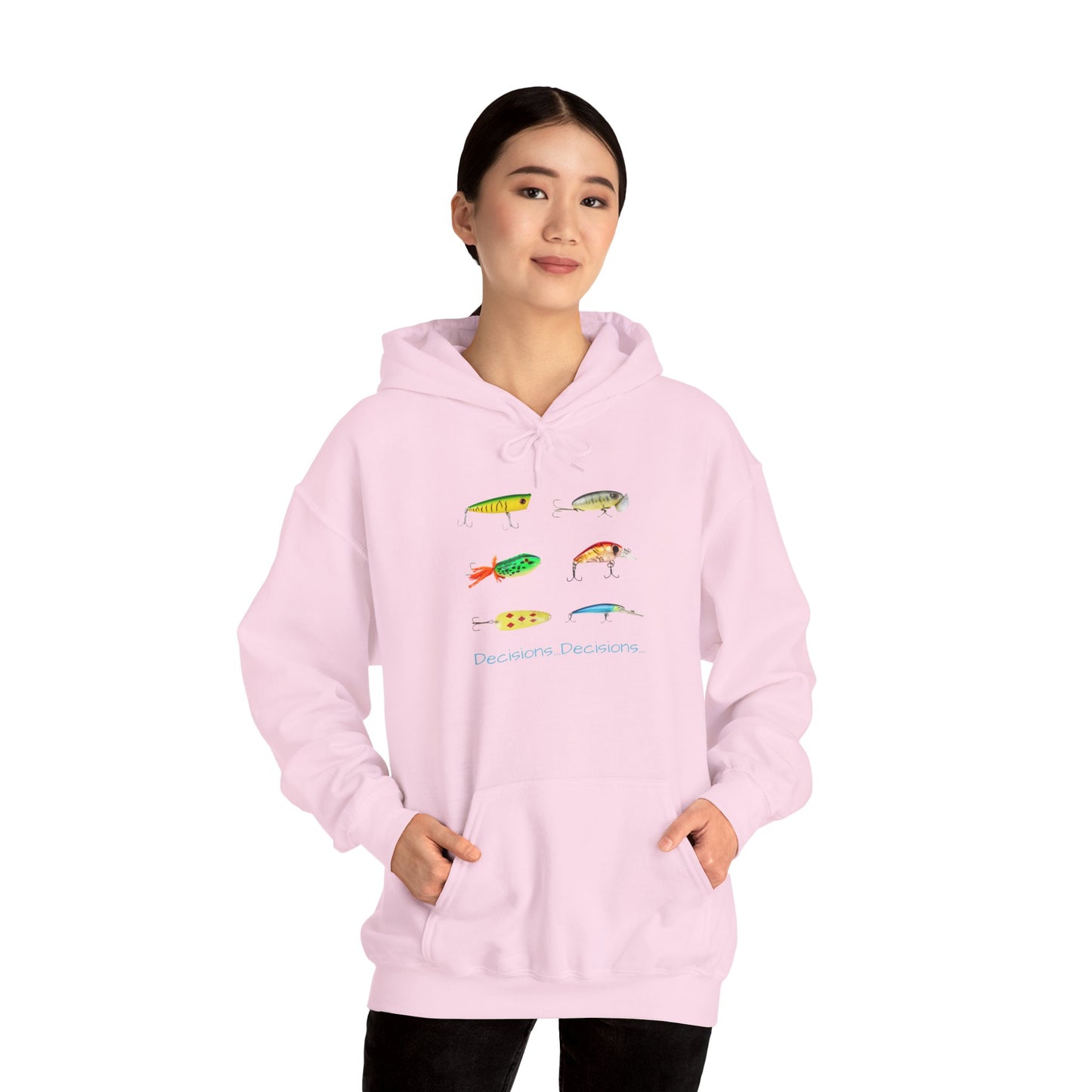 Fishing Enthusiast Hoodie - "Decisions...Decisions..."