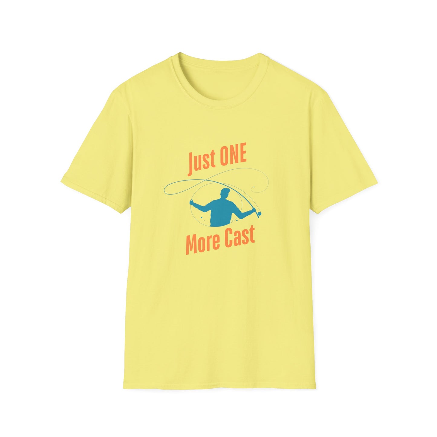 "Just ONE More Cast" Fishing T-Shirt - Unisex Softstyle Tee