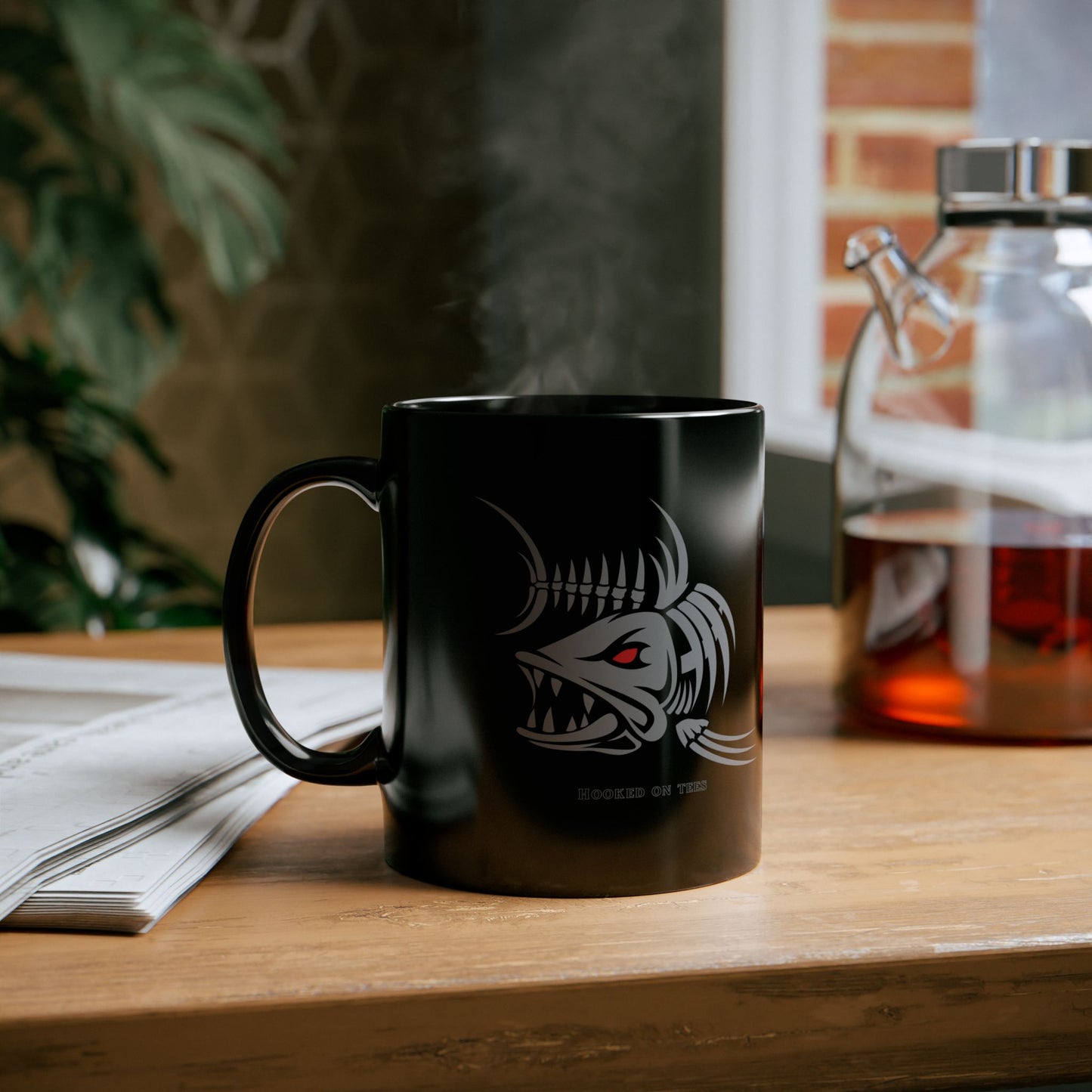 "Fishing University Alumni" Black Mug - Perfect for Anglers and Outdoor Enthusiasts