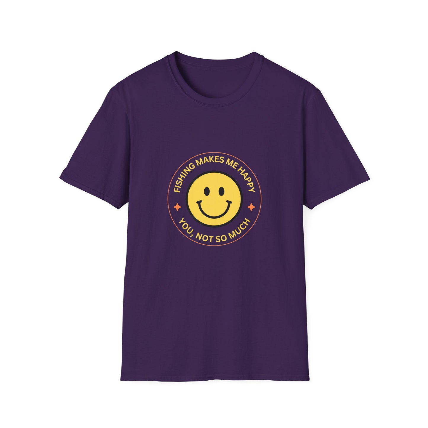 "Fishing Makes Me Happy" Unisex Softstyle T-Shirt