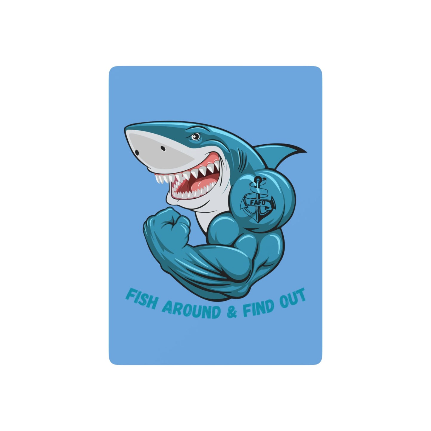 Custom Poker Playing Cards - "Fish Around & Find Out" Elegant Ace of Spades