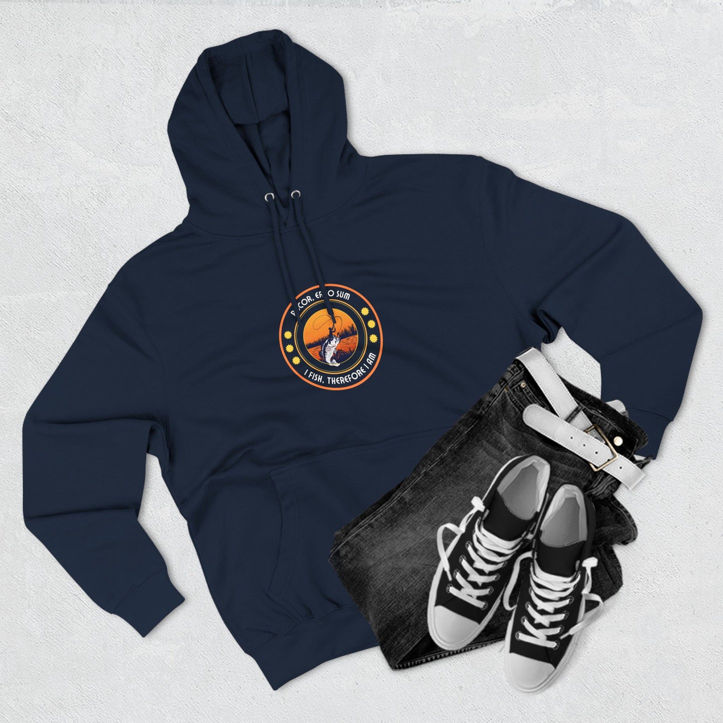 "I Fish, Therefore I Am" - Cozy Fleece for Outdoor Lovers