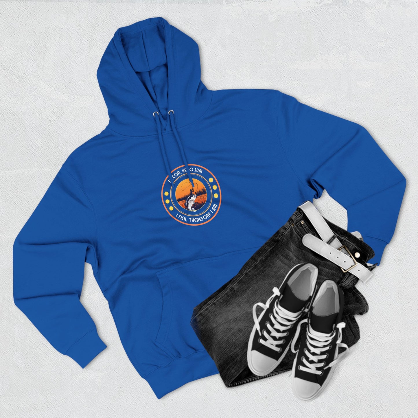 "I Fish, Therefore I Am" - Cozy Fleece for Outdoor Lovers