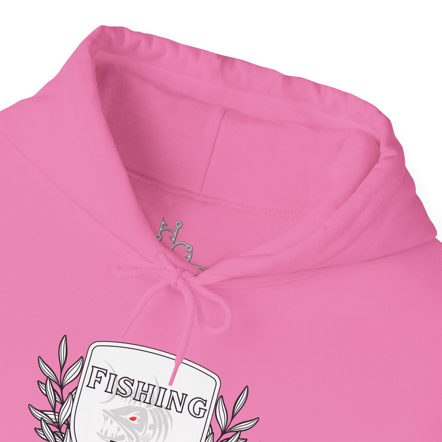 "Fishing University" Unisex Heavy Blend Hoodie - Fun Design for Fishermen