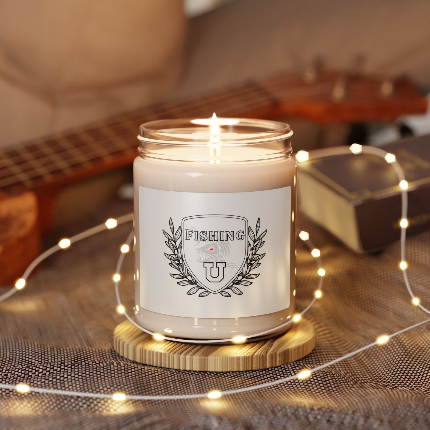 "Fishing University" Scented Soy Candle | 9oz Eco-Friendly Home Fragrance