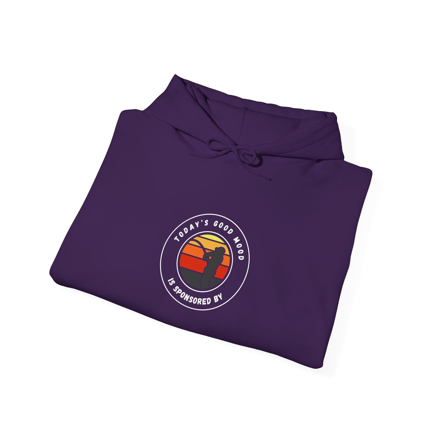 "Today's Good Mood Is Sponsored By Fishing" Retro-Inspired Unisex Hoodie with Cool Graphic Design