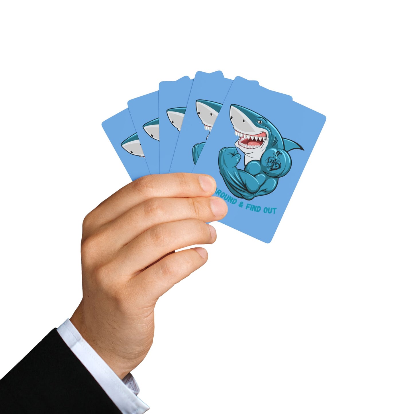 Custom Poker Playing Cards - "Fish Around & Find Out" Elegant Ace of Spades