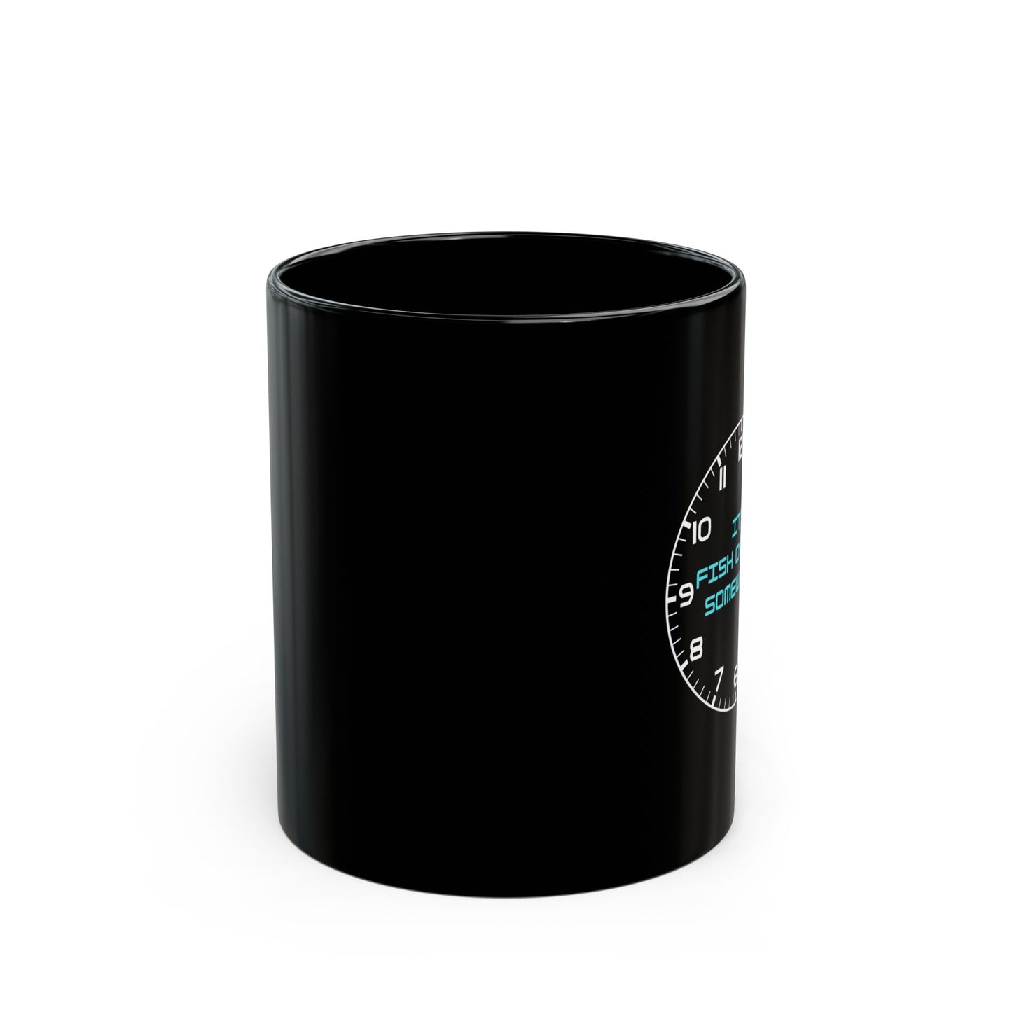 "It's Fish O'Clock Somewhere!" Mug - Stylish Black Coffee Cup for Fishing Enthusiasts | Perfect Gift for Fishing Lovers, Birthdays, and Holidays