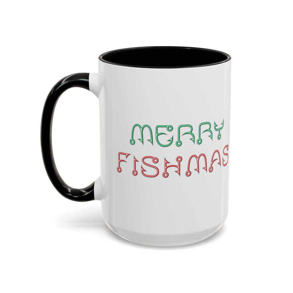 Merry Fishmas Coffee Mug — Funny Holiday Fishing Gift (11/15 oz)