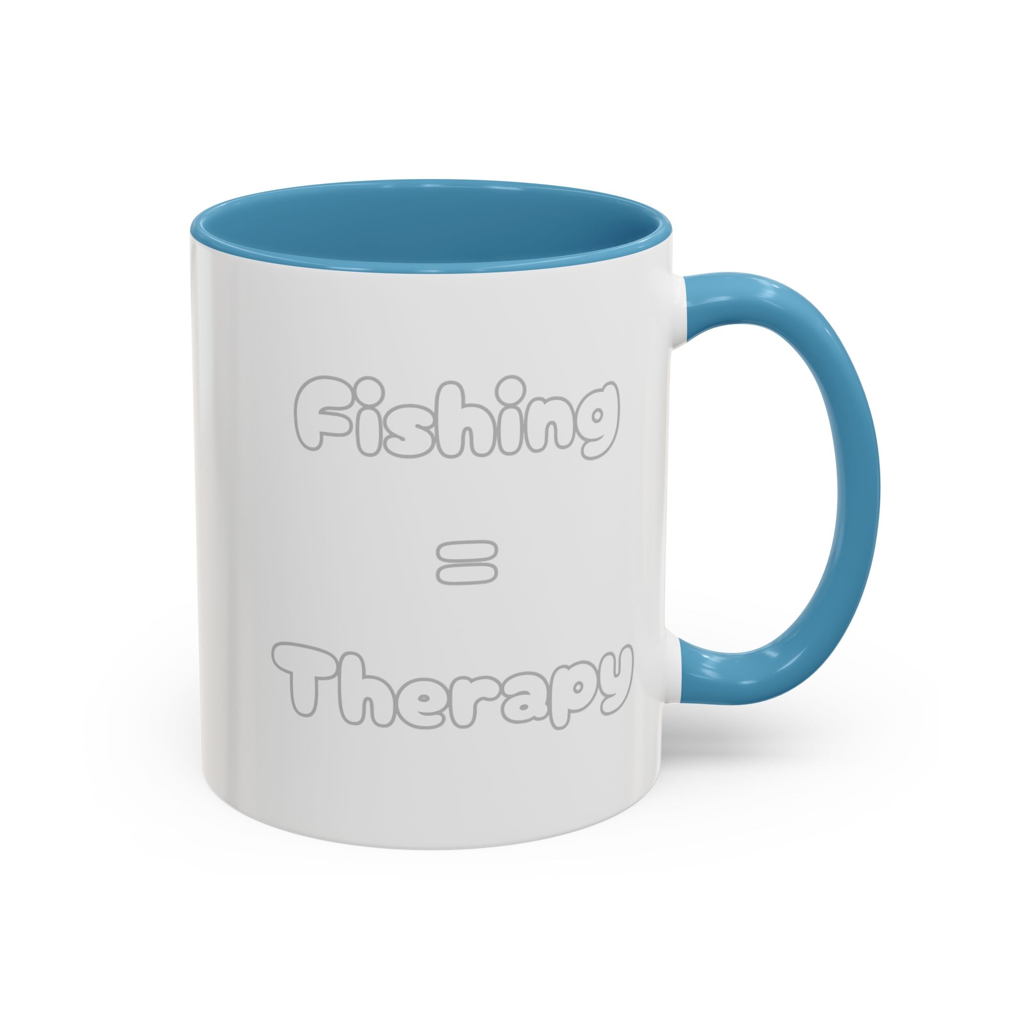 "Fishing = Therapy" Accent Coffee Mug (11, 15oz)