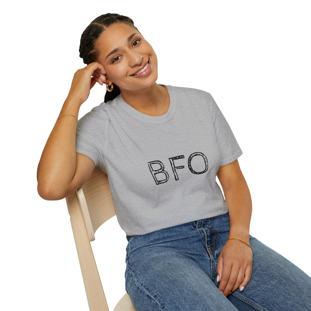 "BFO: Boat Flips Only" Unisex Softstyle T-Shirt - Perfect for Fishing Enthusiasts