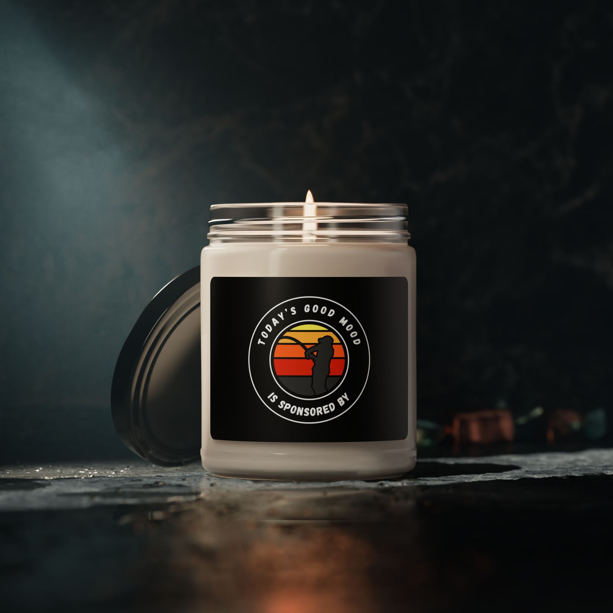 "Today's Good Mood Is Sponsored By Fishing" Scented Soy Candle, 9oz
