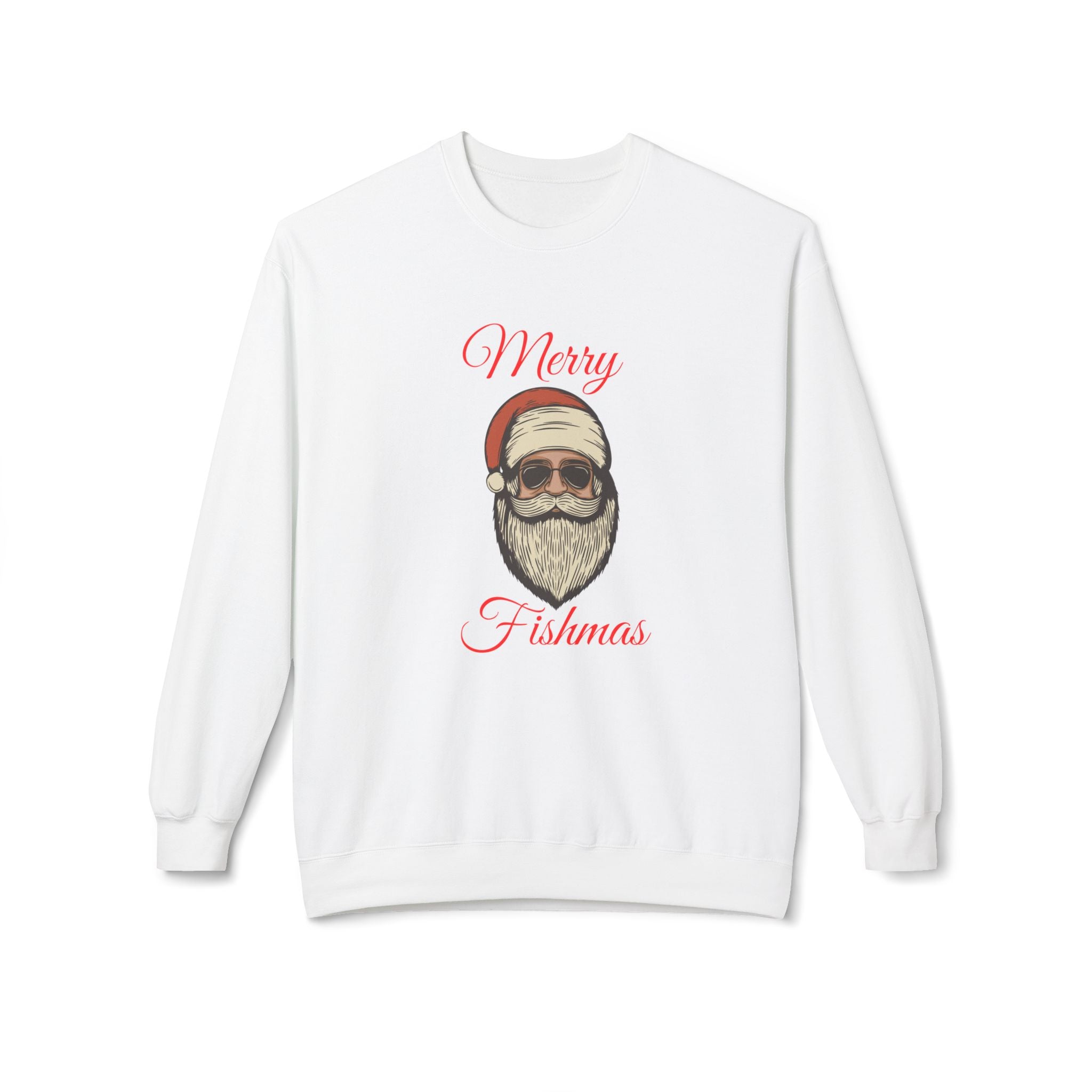Merry Fishmas Sweatshirt — Santa Fish Holiday Crewneck