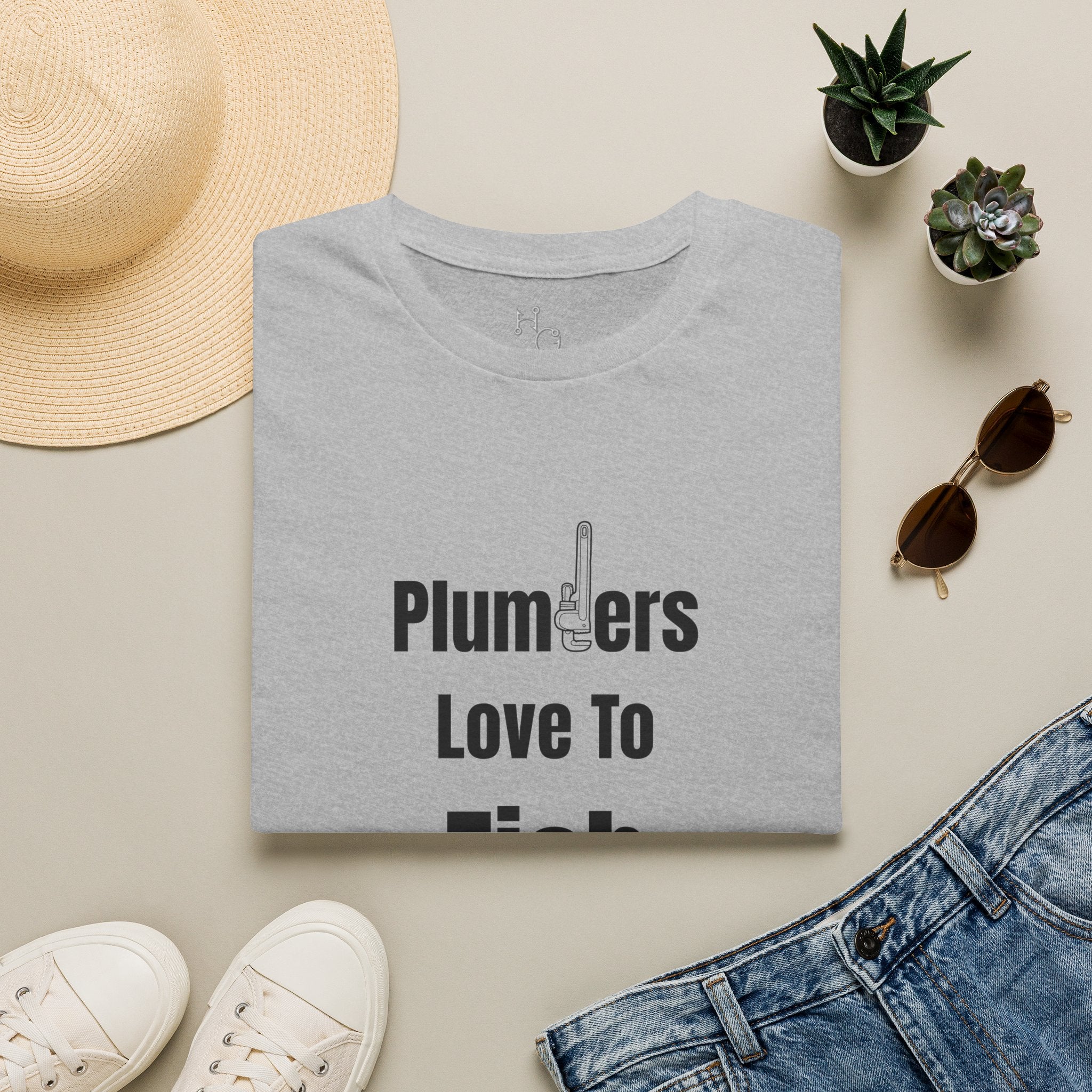 Plumbers Love To Fish T-Shirt — Funny Plumbing Fisherman Tee