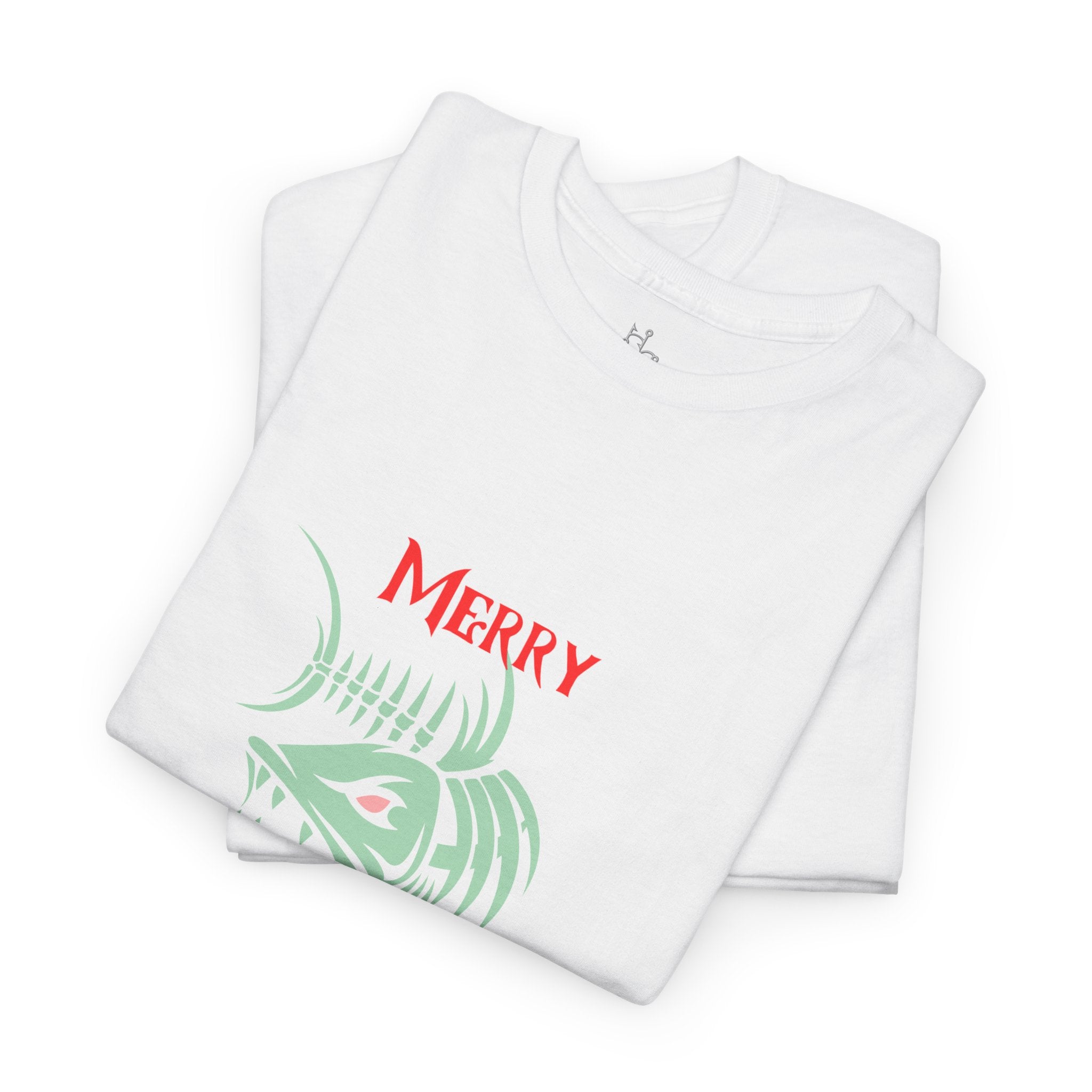 Fishmas Graphic Tee — "Merry Fishmas" Christmas Fishing T-Shirt