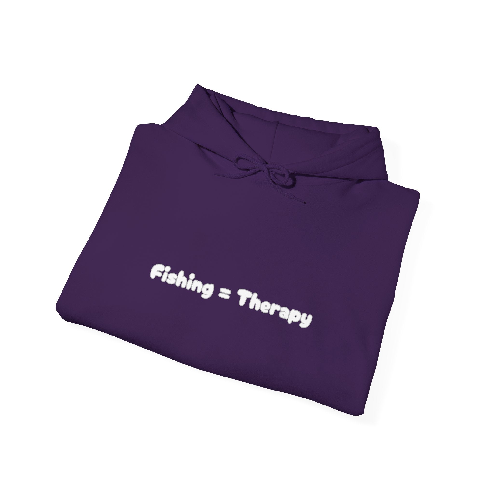 "Fishing = Therapy" Unisex Heavy Blend Hoodie - Perfect Gift for Anglers & Outdoor Lovers