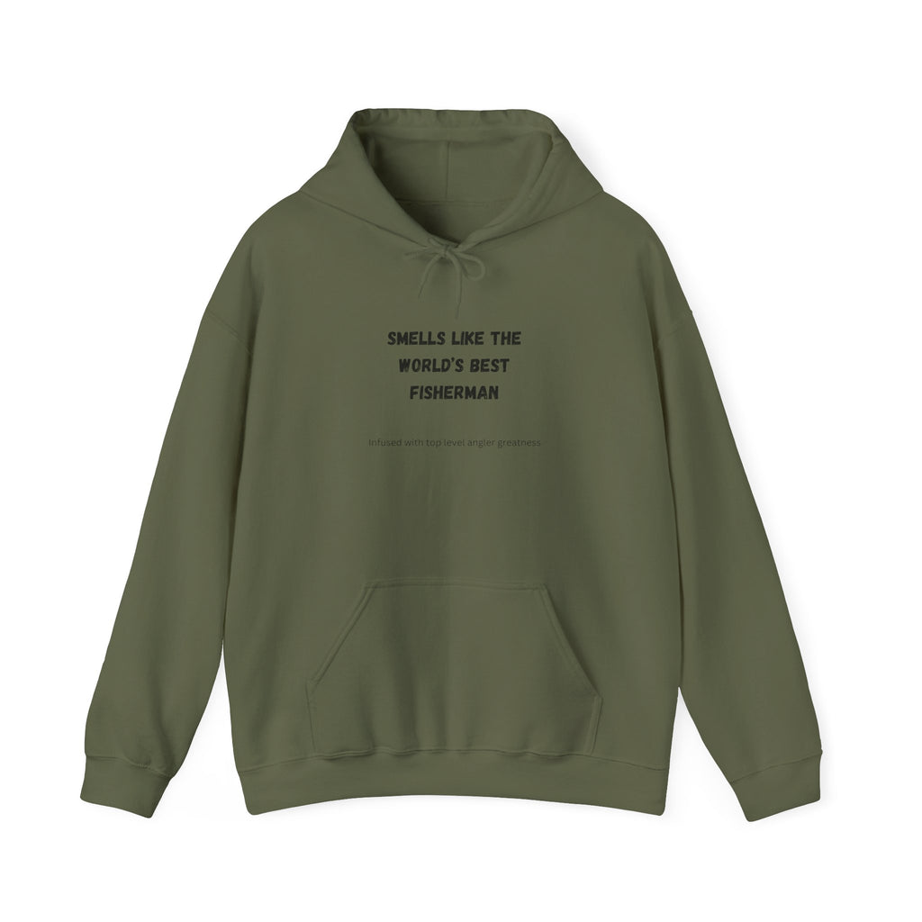 "Smells Like The World's Best Fisherman" Hoodie for Fishing Enthusiasts