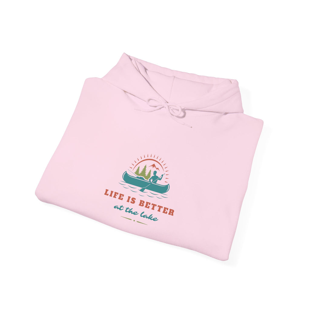 "Life Is Better at the Lake" Hoodie — Cozy Lake Cabin Hooded Sweatshirt