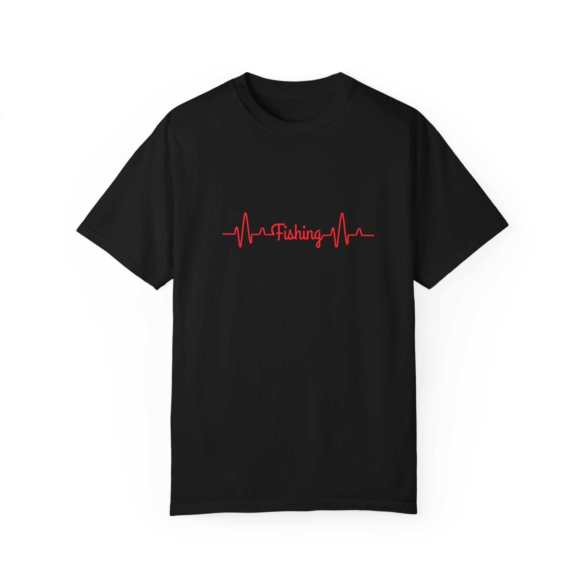 "Fishing Heartbeat" Unisex Garment-Dyed T-Shirt
