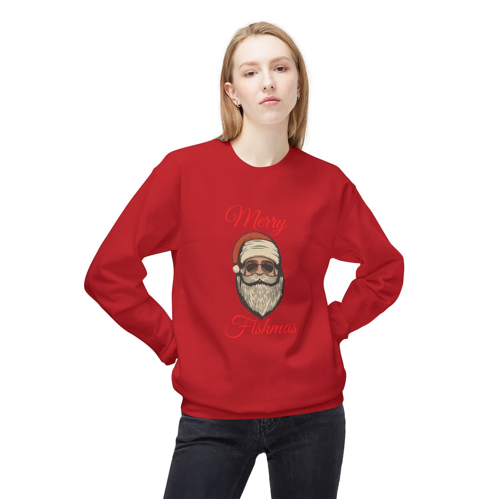 Merry Fishmas Sweatshirt — Santa Fish Holiday Crewneck