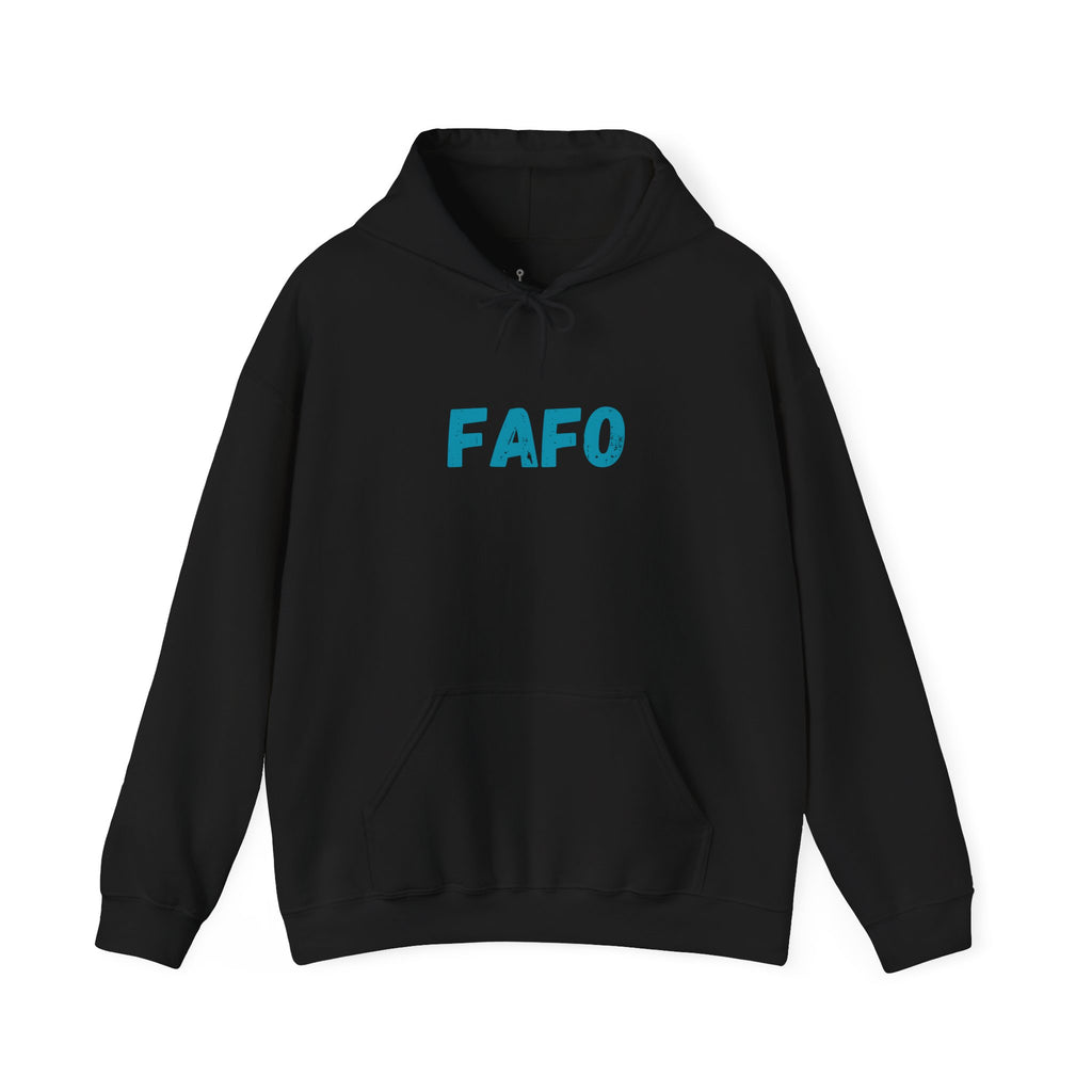 "FAFO - Fish Around and Find Out" Shark Unisex Heavy Blend™ Hooded Sweatshirt - Fun & Casual Streetwear