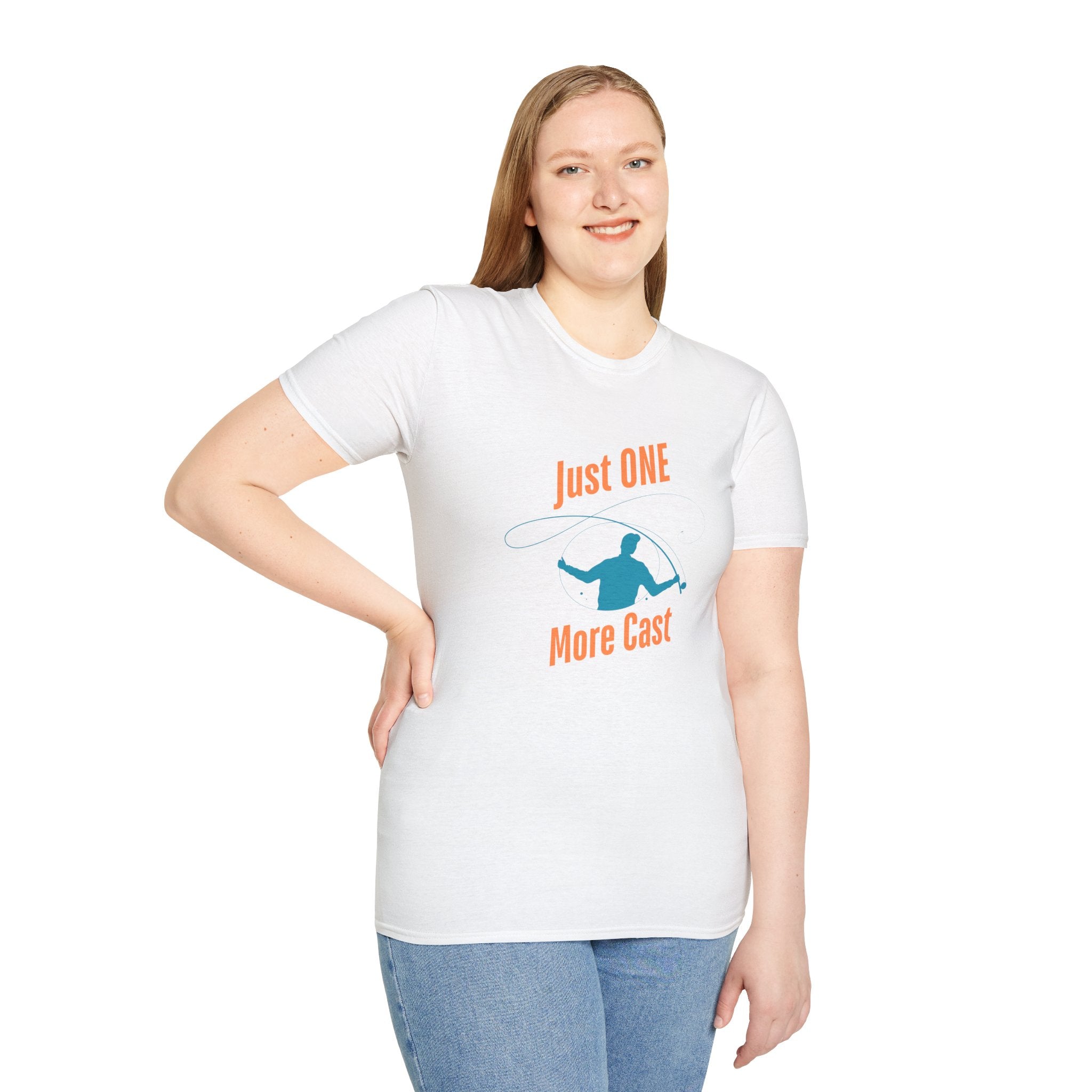 "Just ONE More Cast" Fishing T-Shirt - Unisex Softstyle Tee