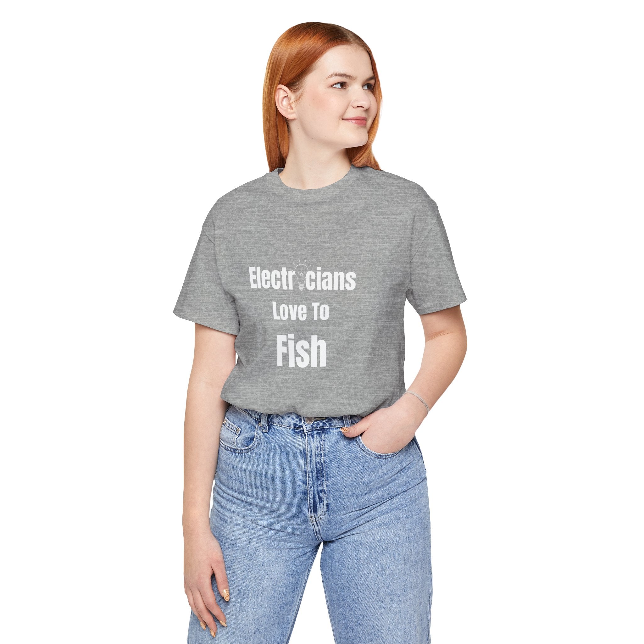 Electricians Love to Fish T-Shirt — Funny Fishing Tee for Electricians
