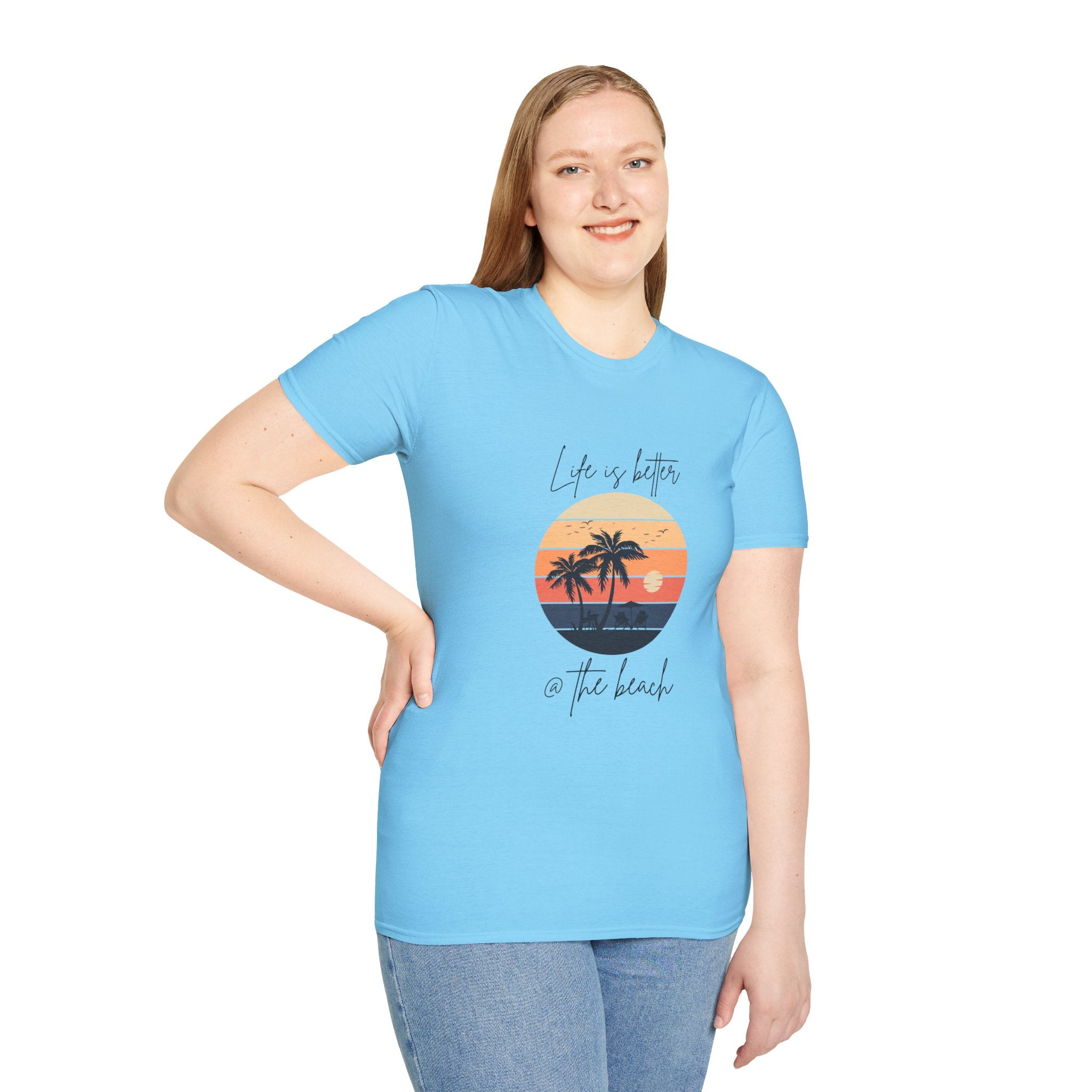 Life is Better @ The Beach Unisex Softstyle T-Shirt