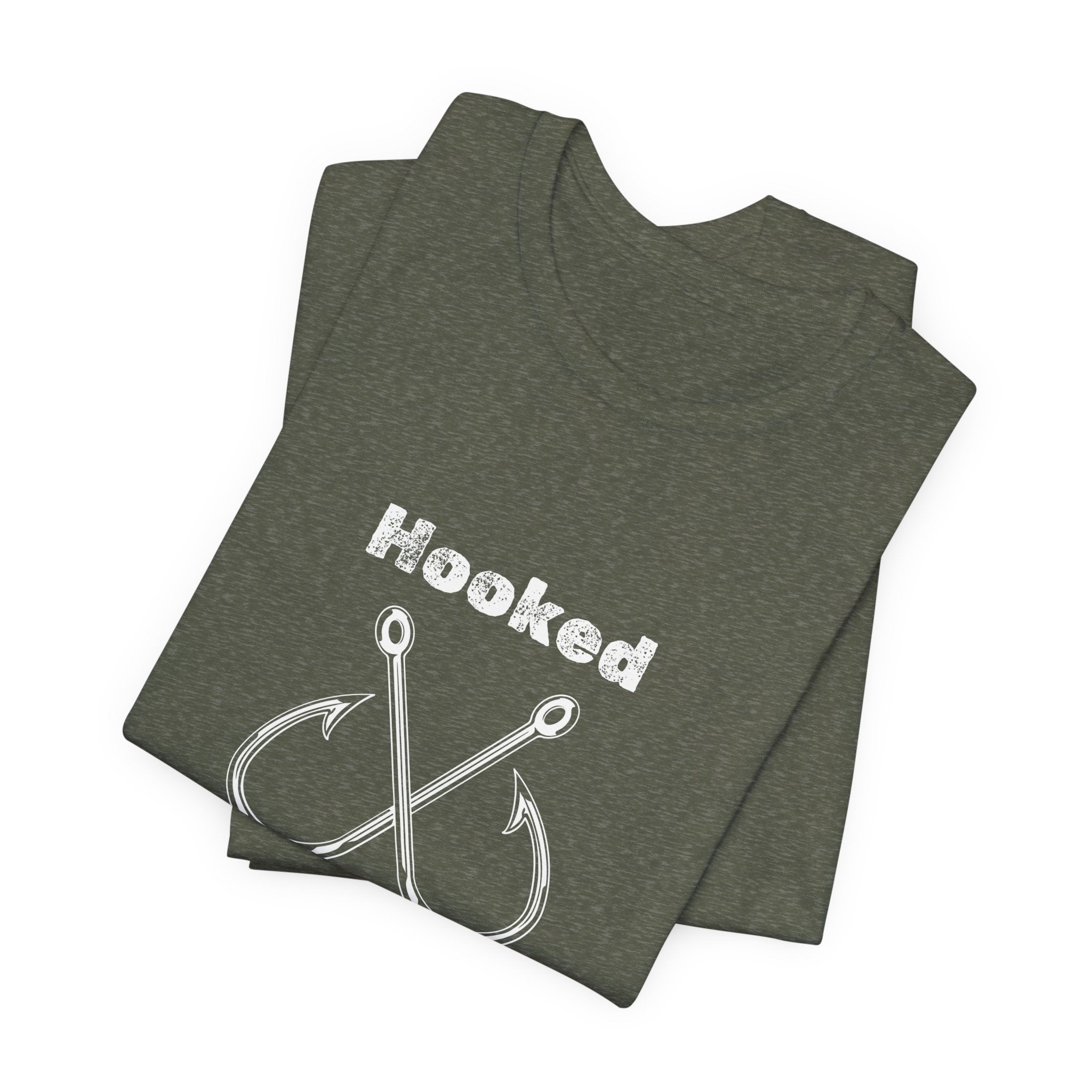 "Hooked for Life" Fishing Tee - Unisex Short Sleeve Shirt Express Delivery available.