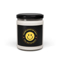 "Fishing Makes Me Happy" Funny Fishing Soy Candle (9oz) — Gift for Anglers