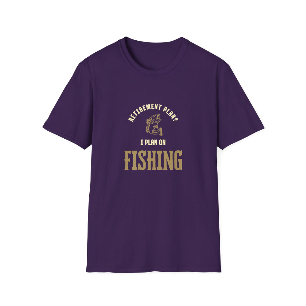 Unisex "Retirement Plan? I Plan on Fishing" Softstyle T-Shirt.