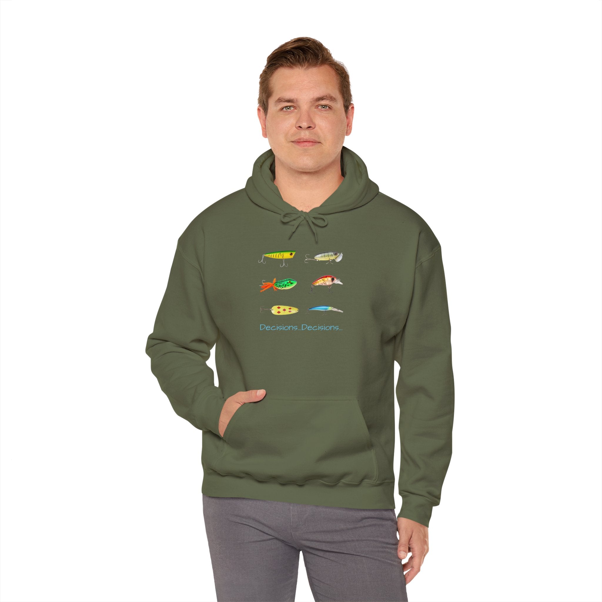 Fishing Enthusiast Hoodie - "Decisions...Decisions..."