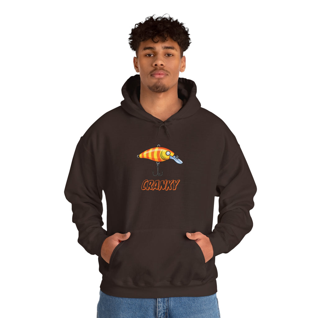 Fishing Lure Hoodie — Retro Crankbait Design "CRANKY"