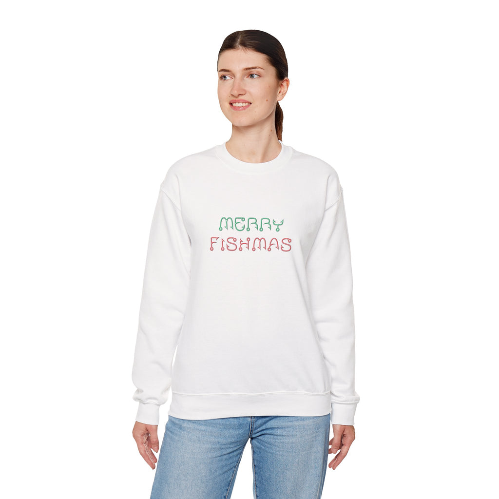 Sweatshirt — "Merry Fishmas" Pastel Holiday Crewneck